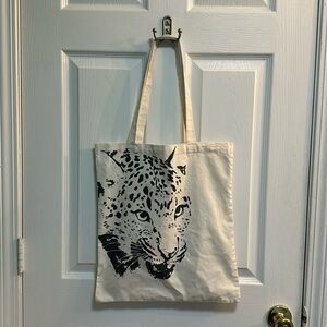 Cheetah Print Canvas Tote Bag